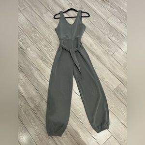 Lululemon Ease of it All V-Neck Jumpsuit in Grey Sage